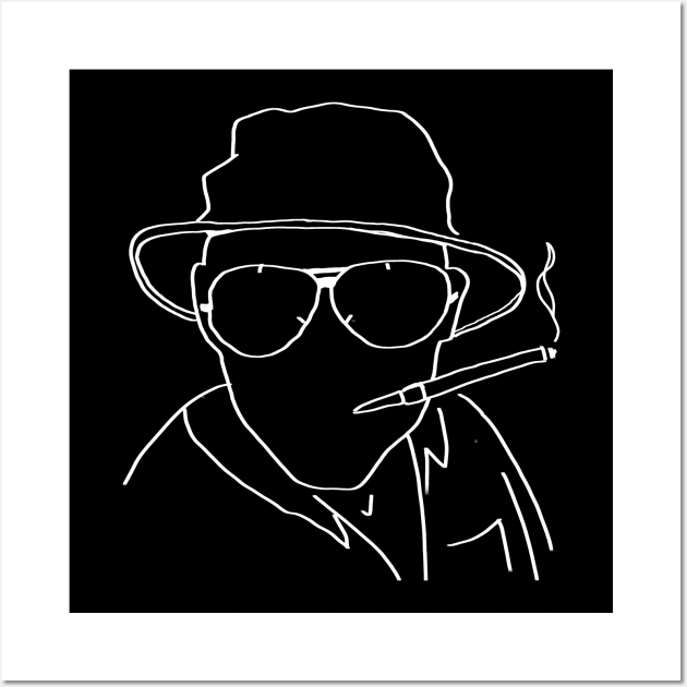 Hunter S. Thompson Silhouette Wall Art by toylibrarian